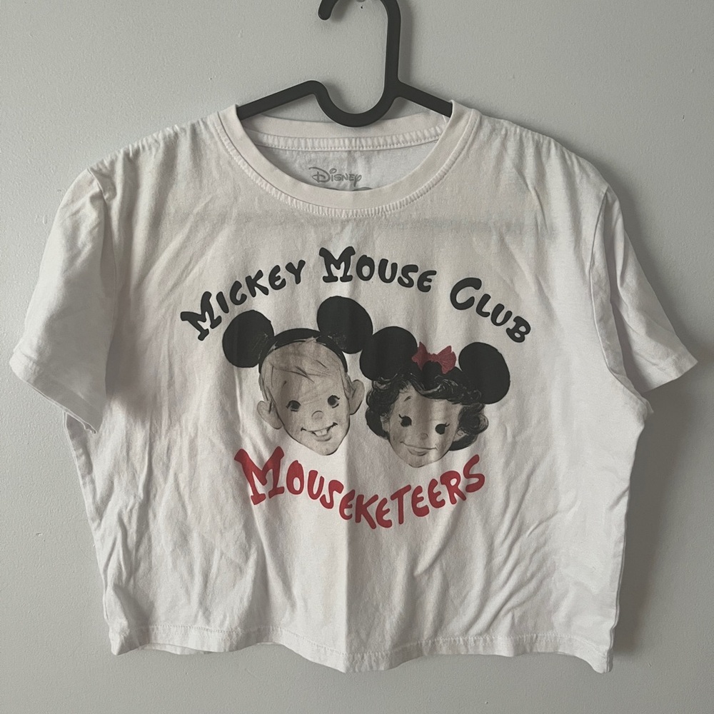 Cakeworthy: Disney 100 Mickey Mouse Club Mouseketeers Crop Tee- White